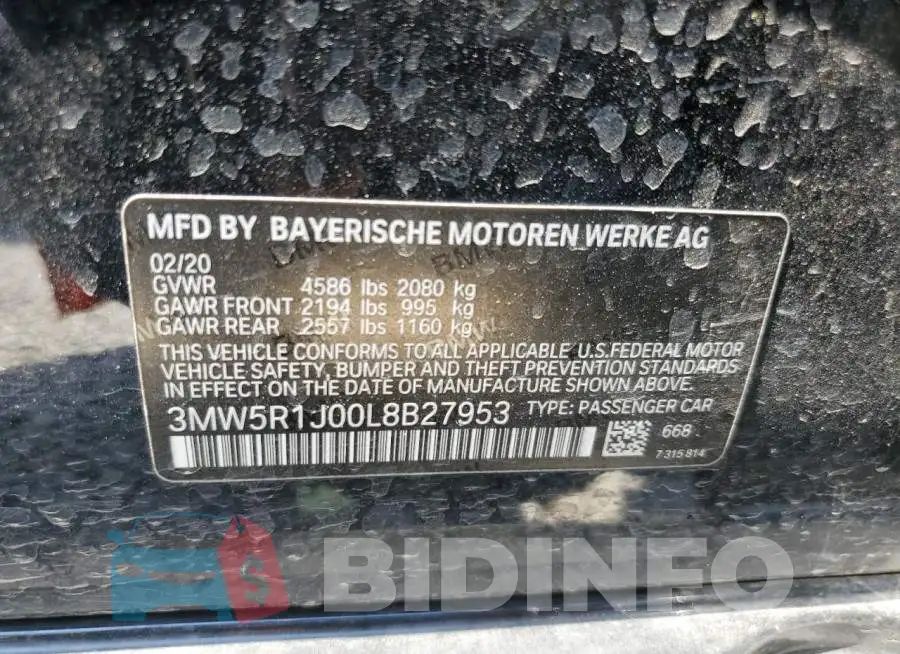 3MW5R1J00L8B27953 Photo# 12