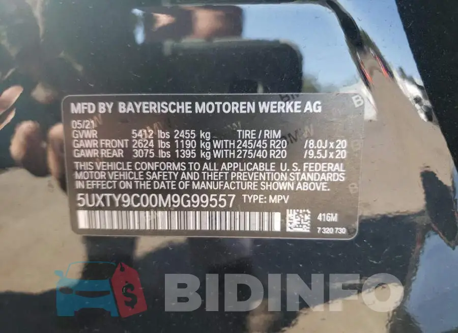 5UXTY9C00M9G99557 Photo# 13