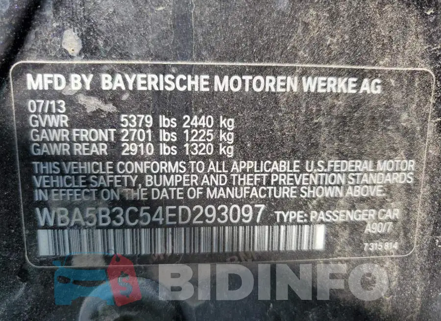 WBA5B3C54ED293097 Photo# 12
