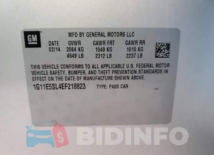 1G11E5SL4EF218823 Photo# 12