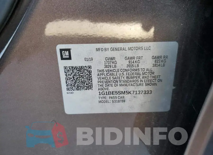 1G1BE5SM5K7137333 Photo# 12