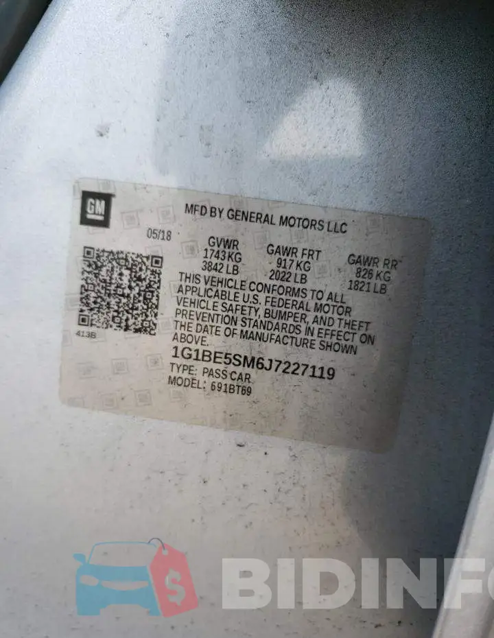 1G1BE5SM6J7227119 Photo# 12