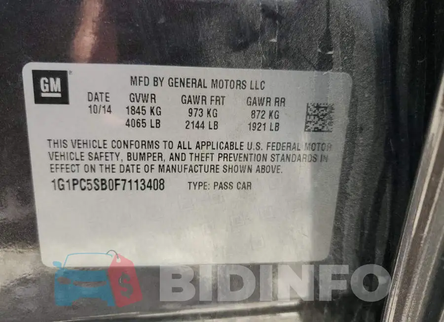 1G1PC5SB0F7113408 Photo# 12