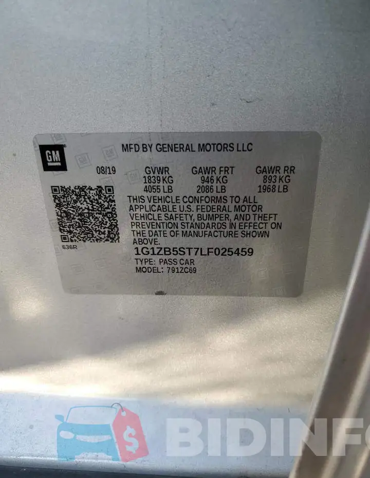 1G1ZB5ST7LF025459 Photo# 13