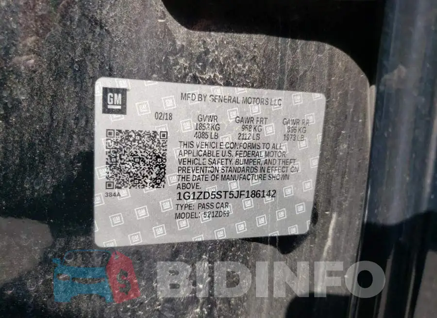 1G1ZD5ST5JF186142 Photo# 12