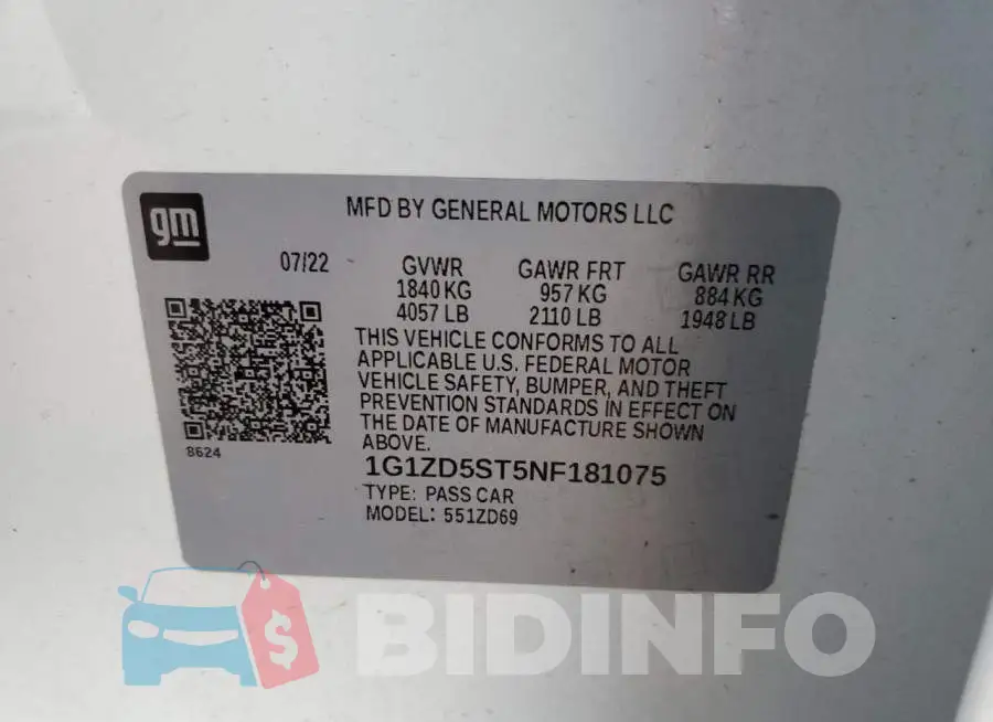 1G1ZD5ST5NF181075 Photo# 12