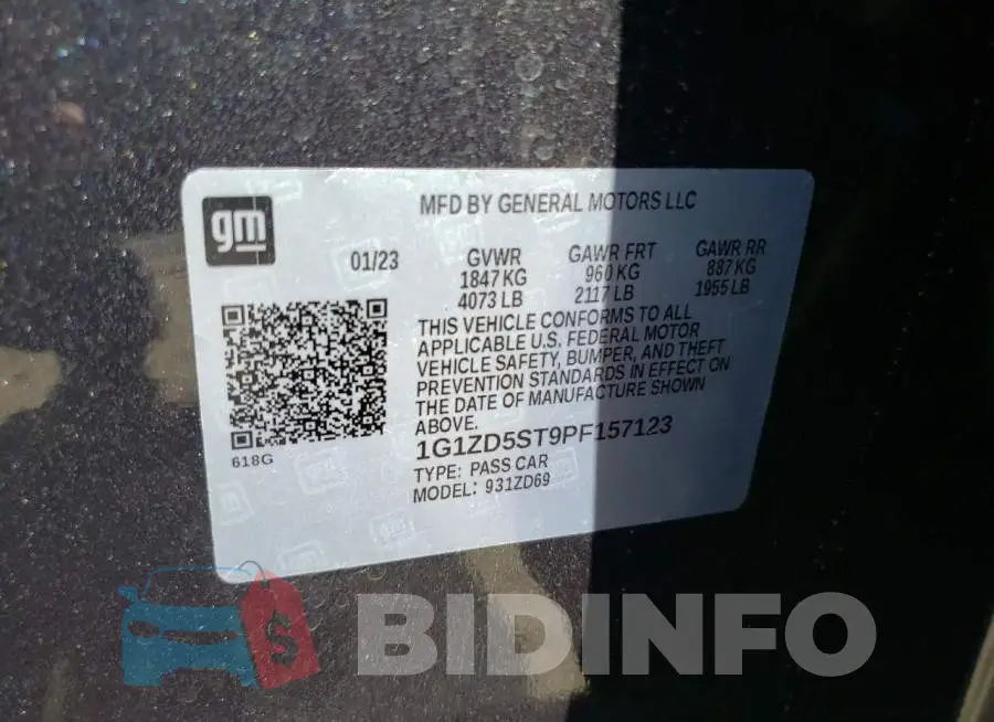 1G1ZD5ST9PF157123 Photo# 13