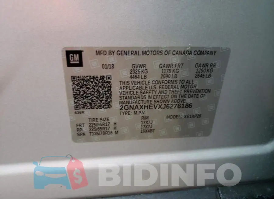 2GNAXHEVXJ6276186 Photo# 13
