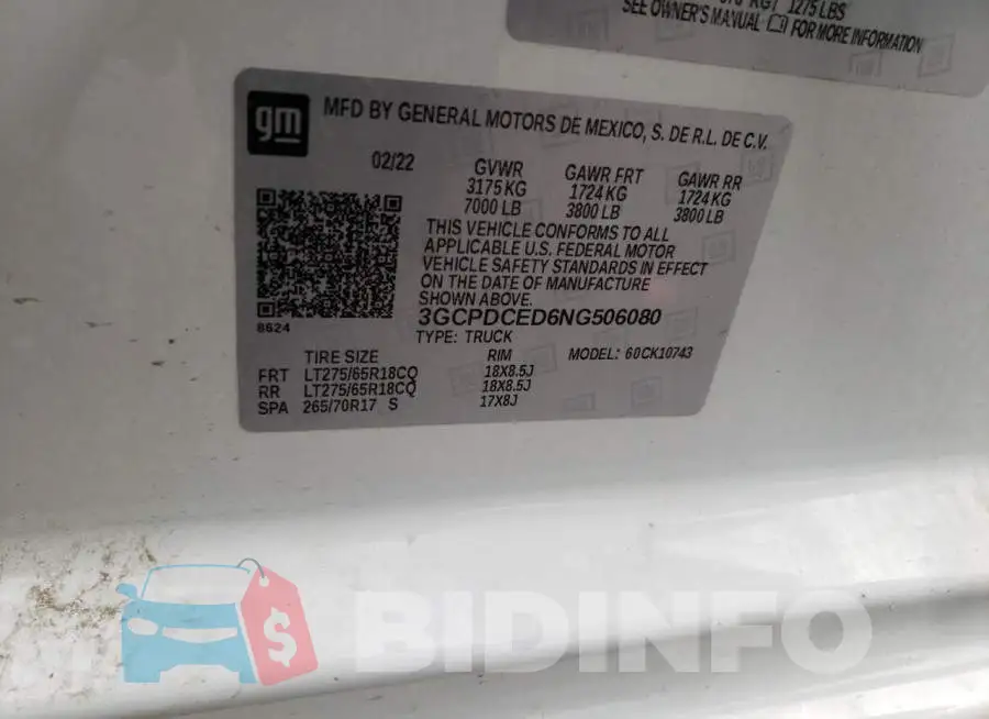 3GCPDCED6NG506080 Photo# 12