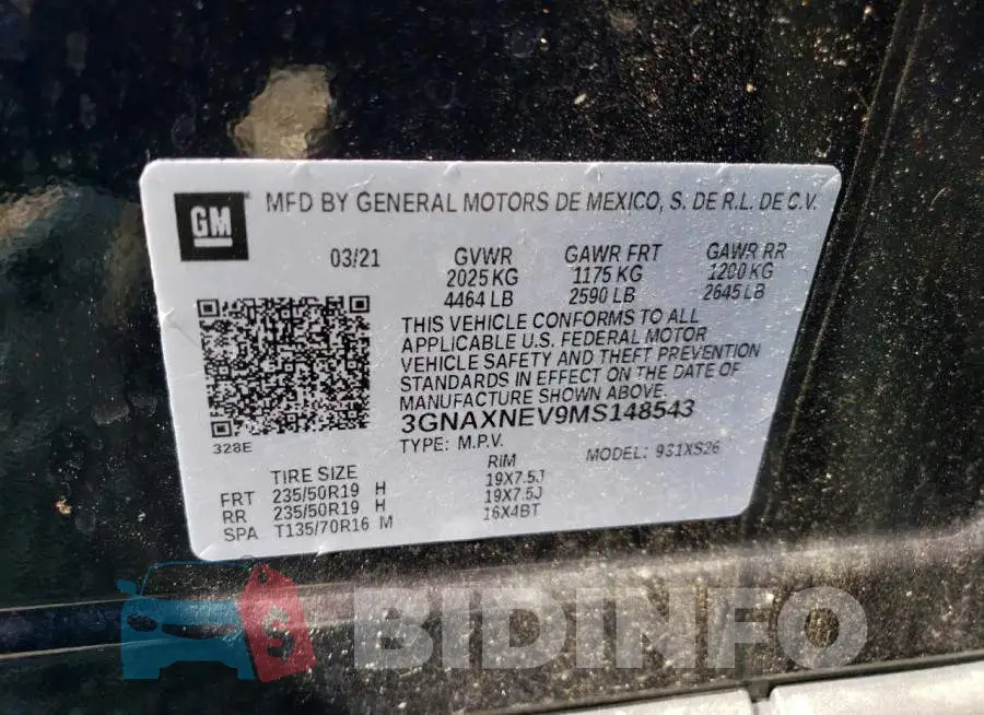 3GNAXNEV9MS148543 Photo# 13