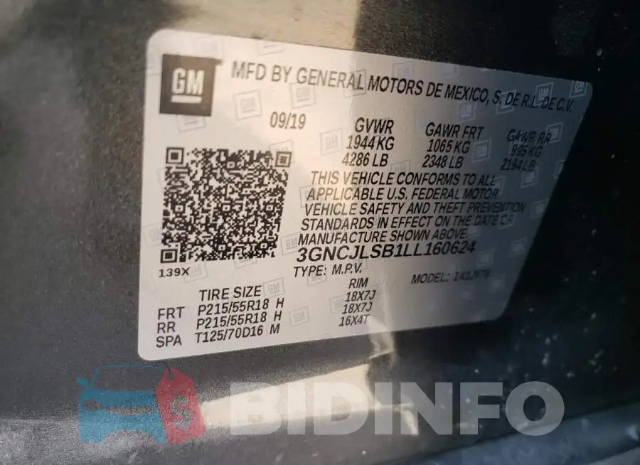 3GNCJLSB1LL160624 Photo# 12