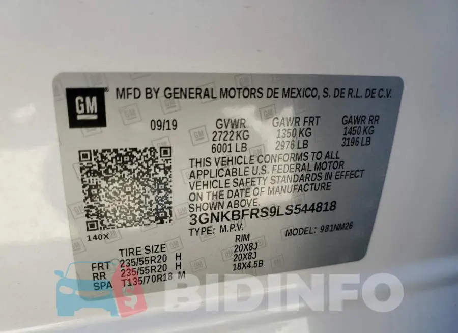3GNKBFRS9LS544818 Photo# 14