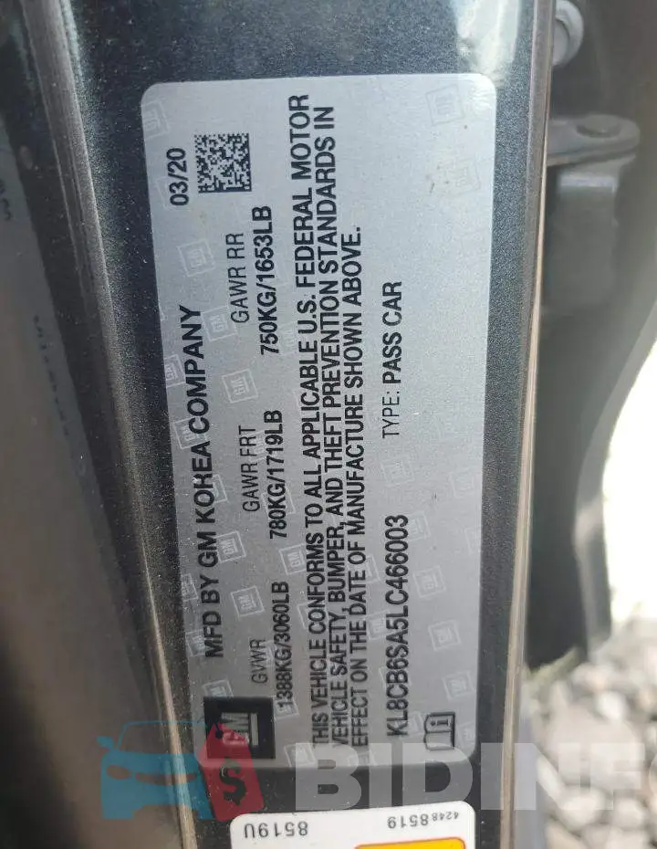 KL8CB6SA5LC466003 Photo# 12