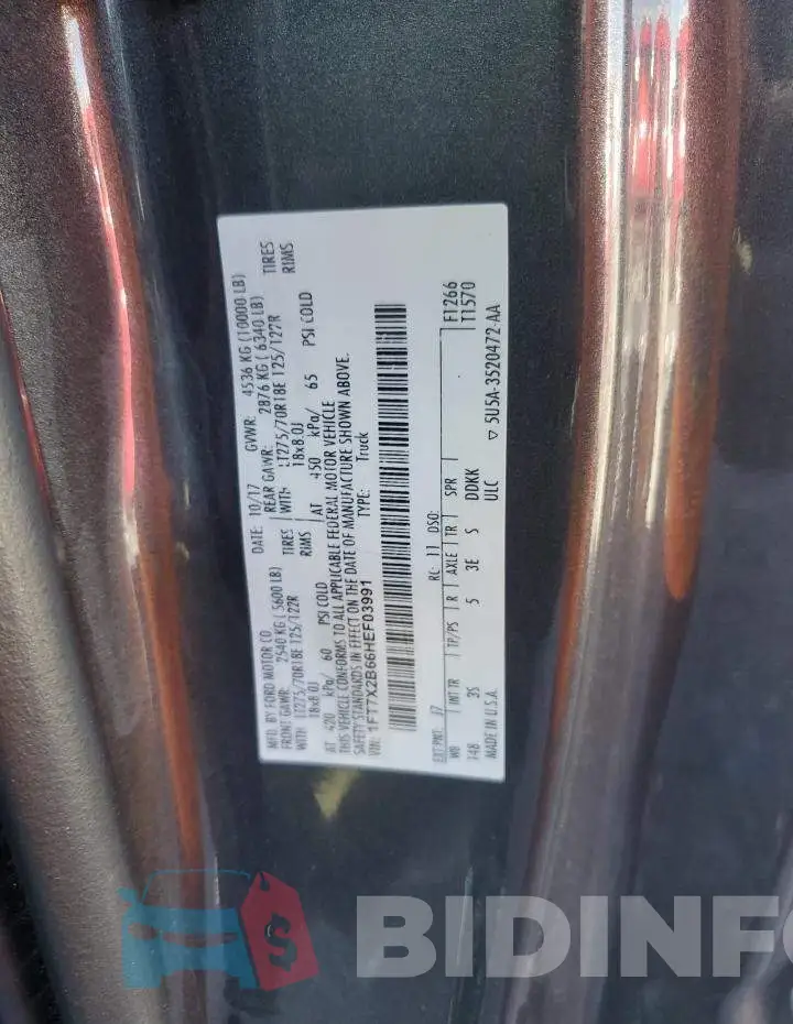 1FT7X2B66HEF03991 Photo# 12