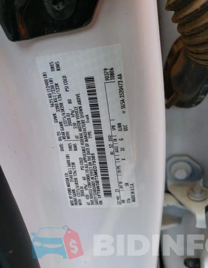 1FT8W3BT5MED79385 Photo# 12