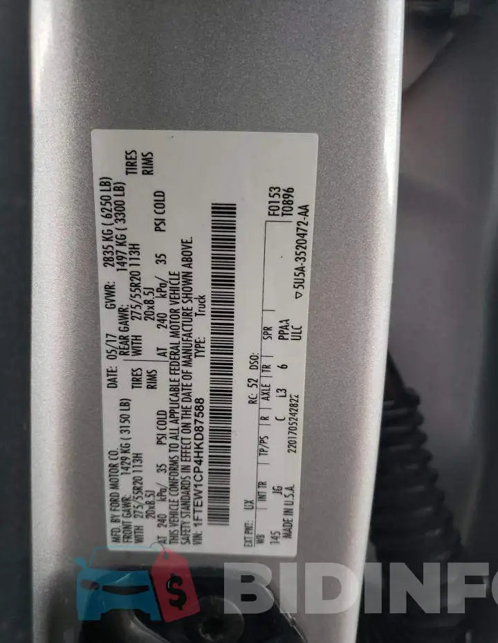 1FTEW1CP4HKD87588 Photo# 12