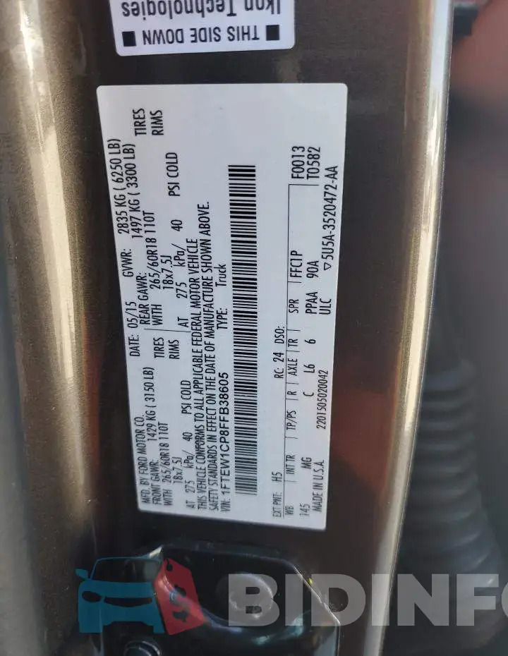 1FTEW1CP8FFB38605 Photo# 12