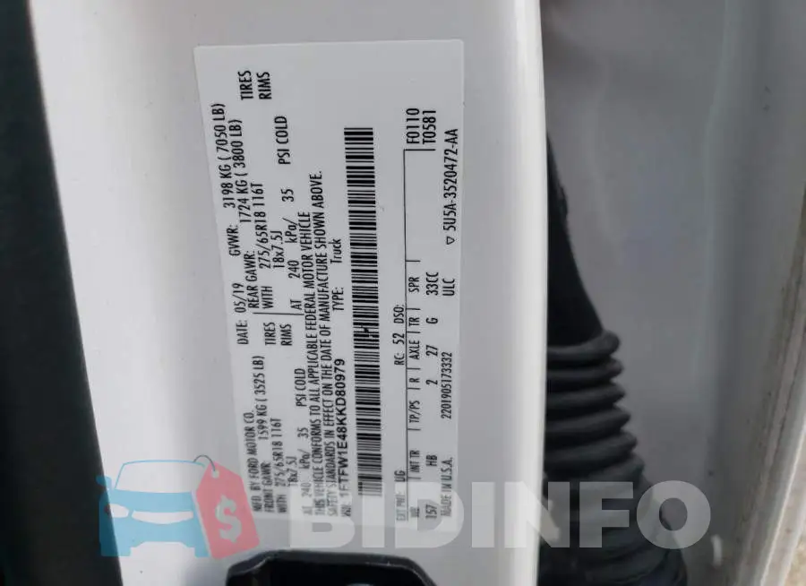1FTFW1E48KKD80979 Photo# 12