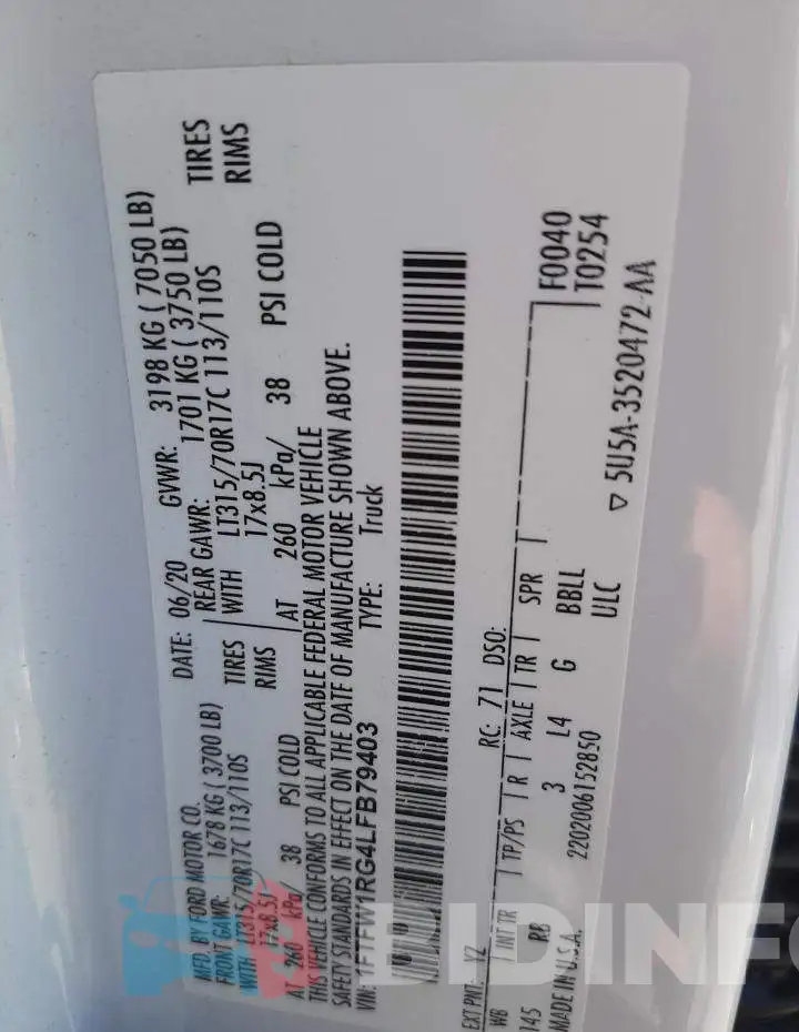 1FTFW1RG4LFB79403 Photo# 12