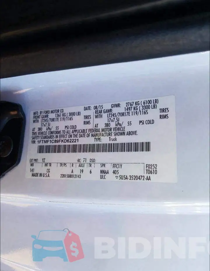 1FTMF1C89FKD62221 Photo# 10