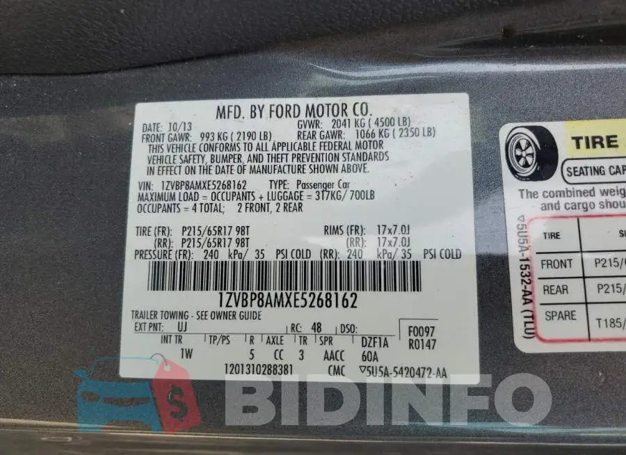 1ZVBP8AMXE5268162 Photo# 12