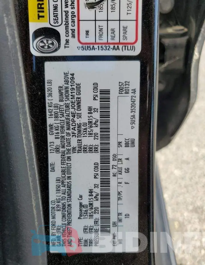 3FADP4EJ0EM191094 Photo# 12
