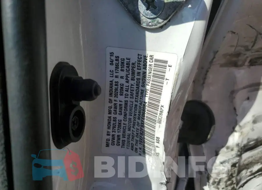 19XFB2F9XFE068084 Photo# 10