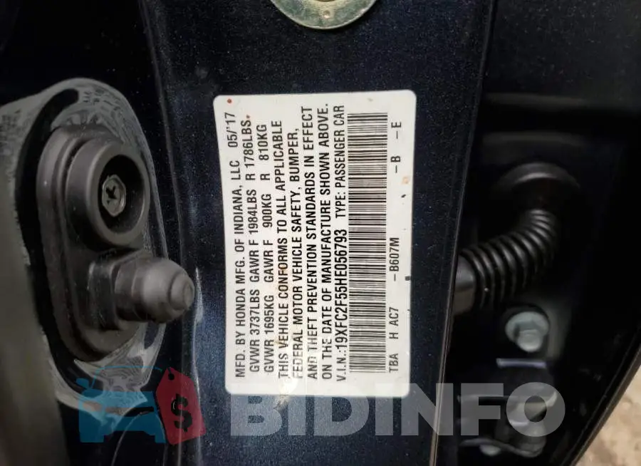 19XFC2F55HE056793 Photo# 12