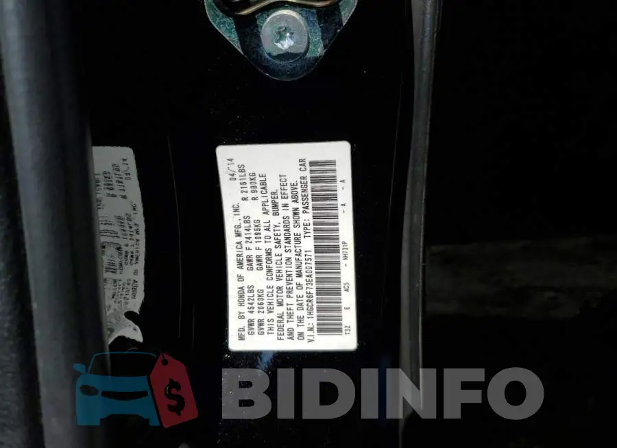 1HGCR6F73EA007571 Photo# 12