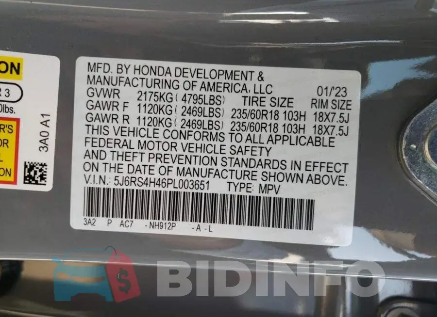 5J6RS4H46PL003651 Photo# 13