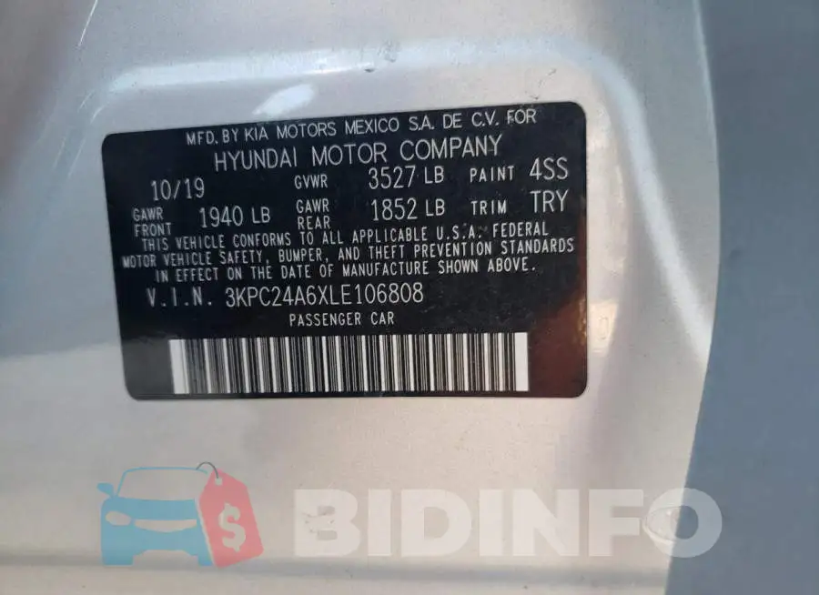 3KPC24A6XLE106808 Photo# 12
