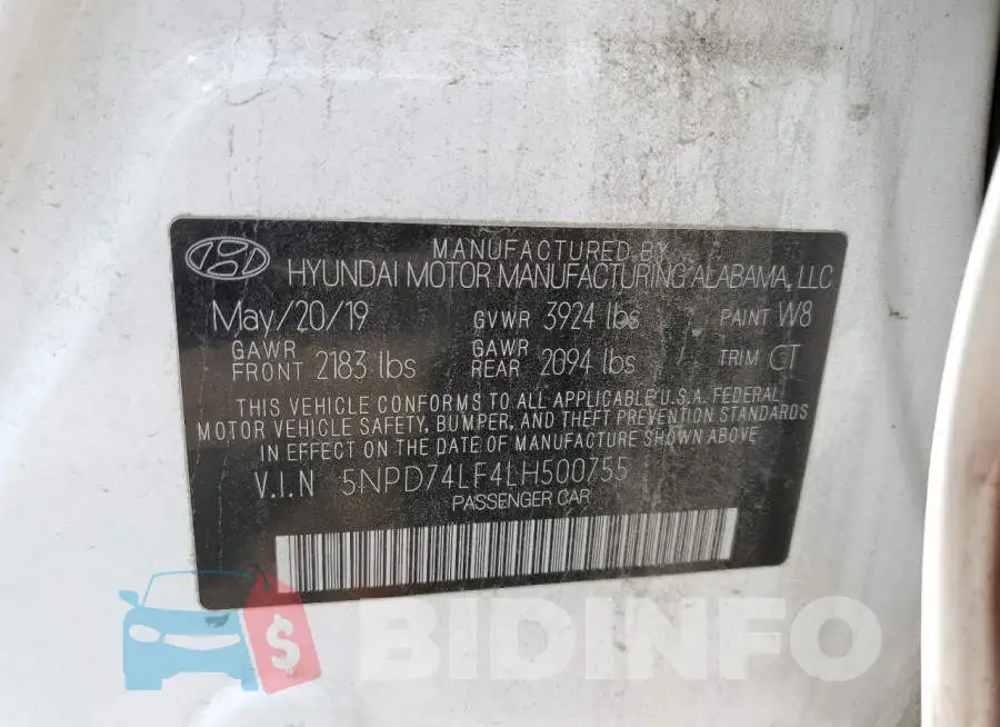 5NPD74LF4LH500755 Photo# 12