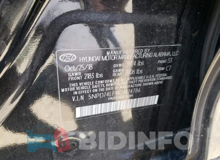 5NPD74LF9KH424786 Photo# 13