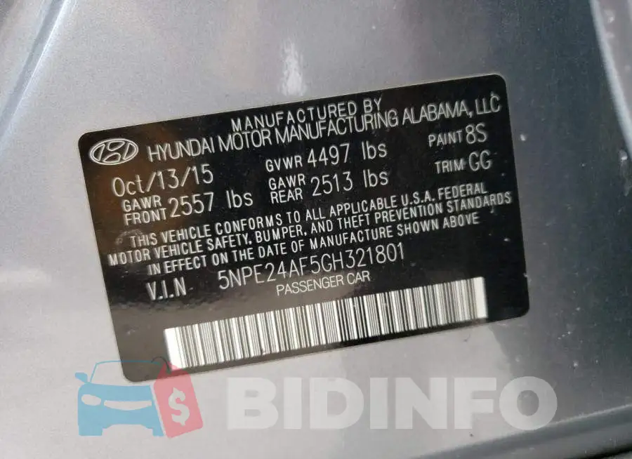 5NPE24AF5GH321801 Photo# 12