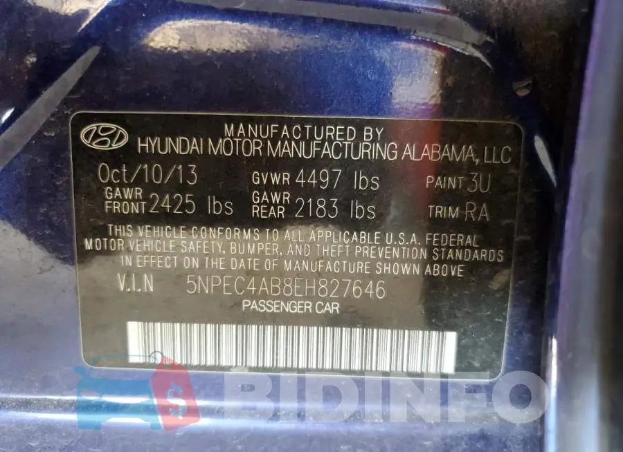 5NPEC4AB8EH827646 Photo# 12
