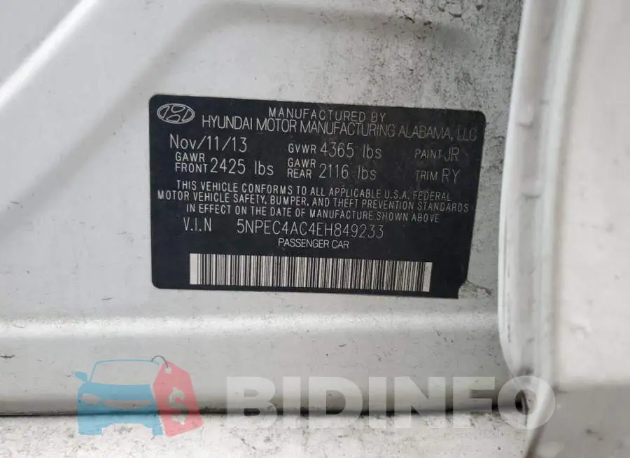 5NPEC4AC4EH849233 Photo# 12