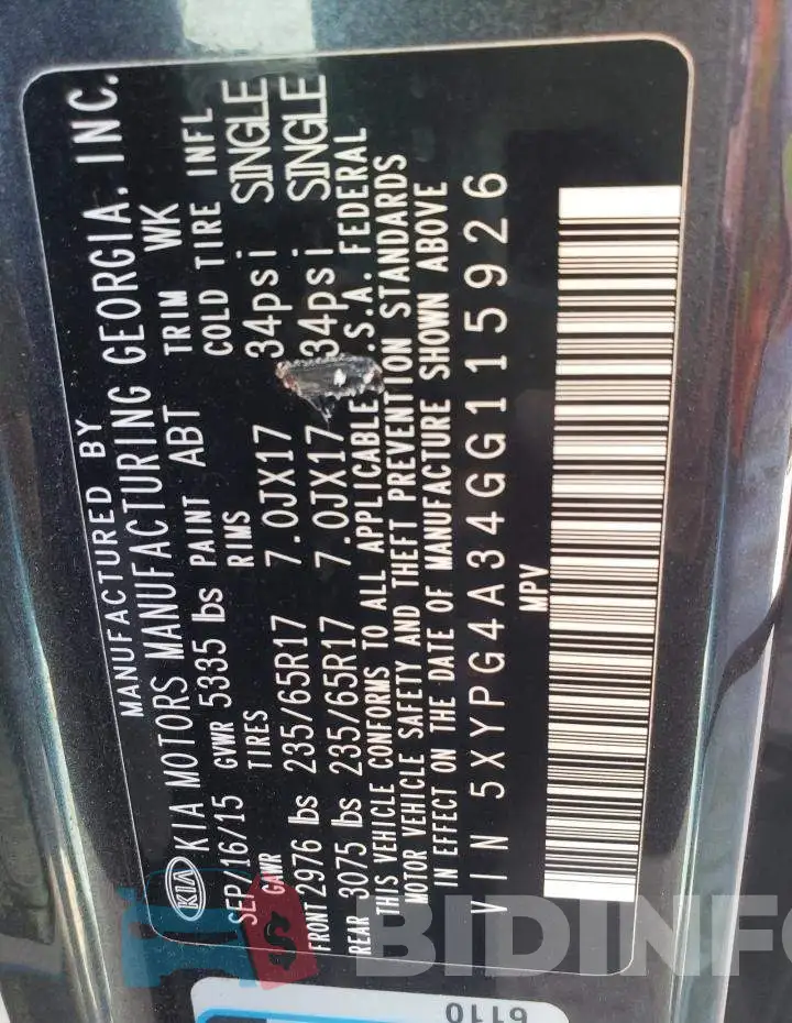 5XYPG4A34GG115926 Photo# 13