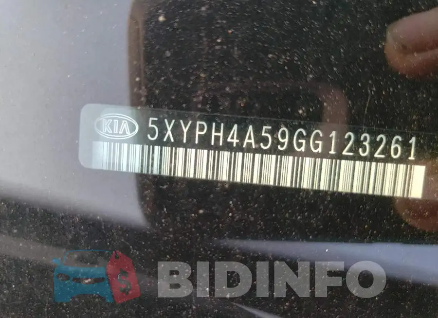 5XYPH4A59GG123261 Photo# 13