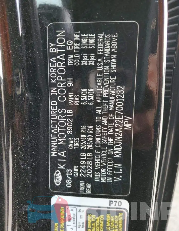 KNDJN2A22E7001232 Photo# 12