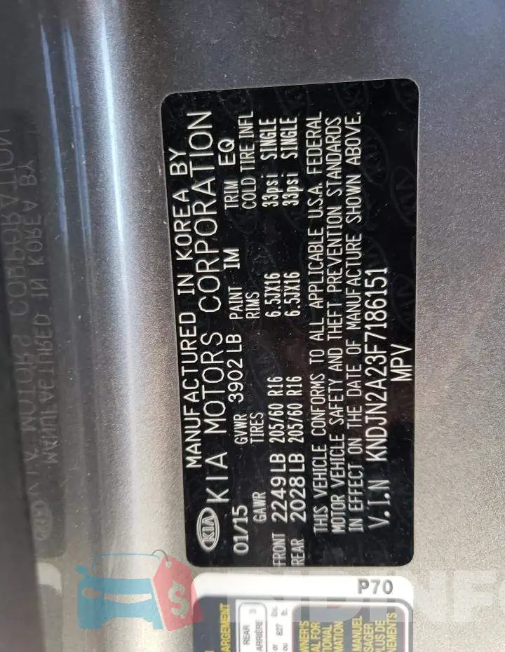 KNDJN2A23F7186151 Photo# 13