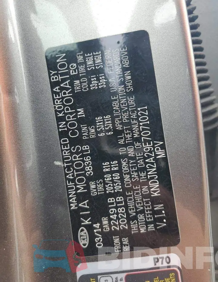 KNDJN2A29E7071021 Photo# 12