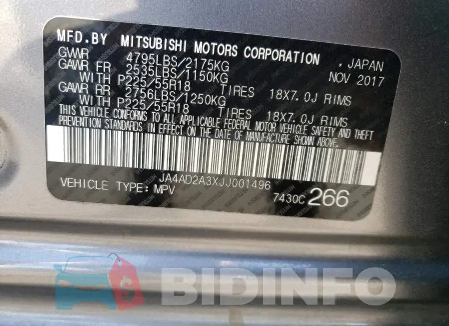 JA4AD2A3XJJ001496 Photo# 14