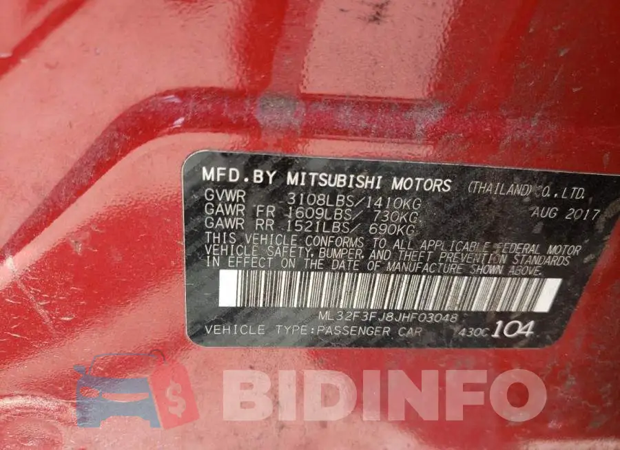 ML32F3FJ8JHF03048 Photo# 13