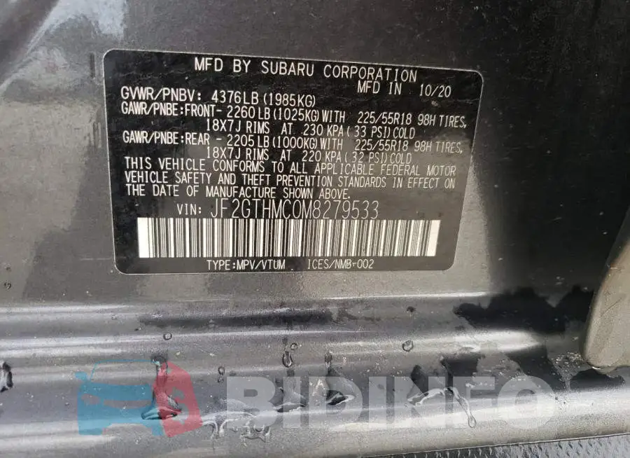 JF2GTHMC0M8279533 Photo# 14