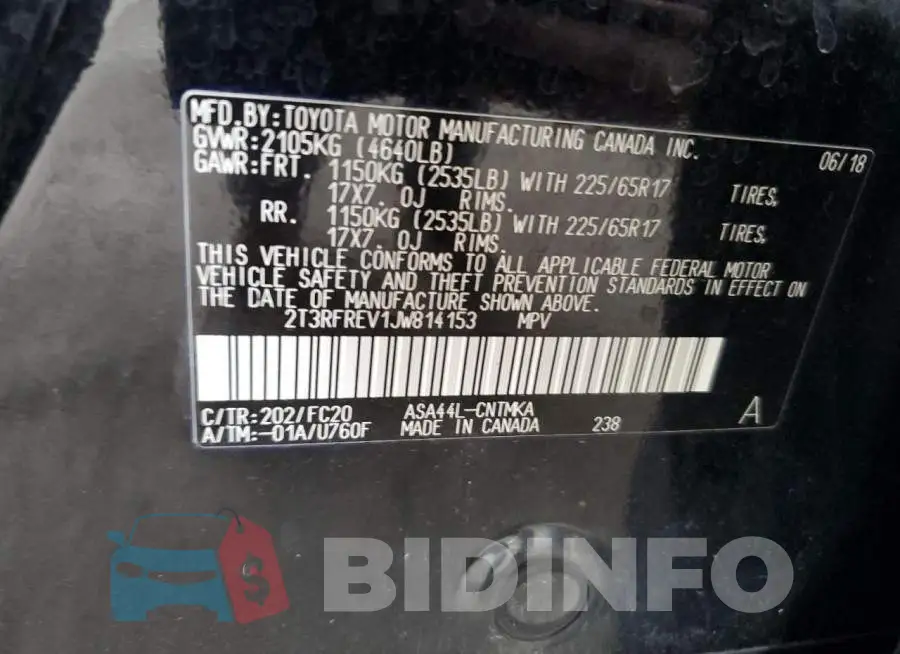 2T3RFREV1JW814153 Photo# 12