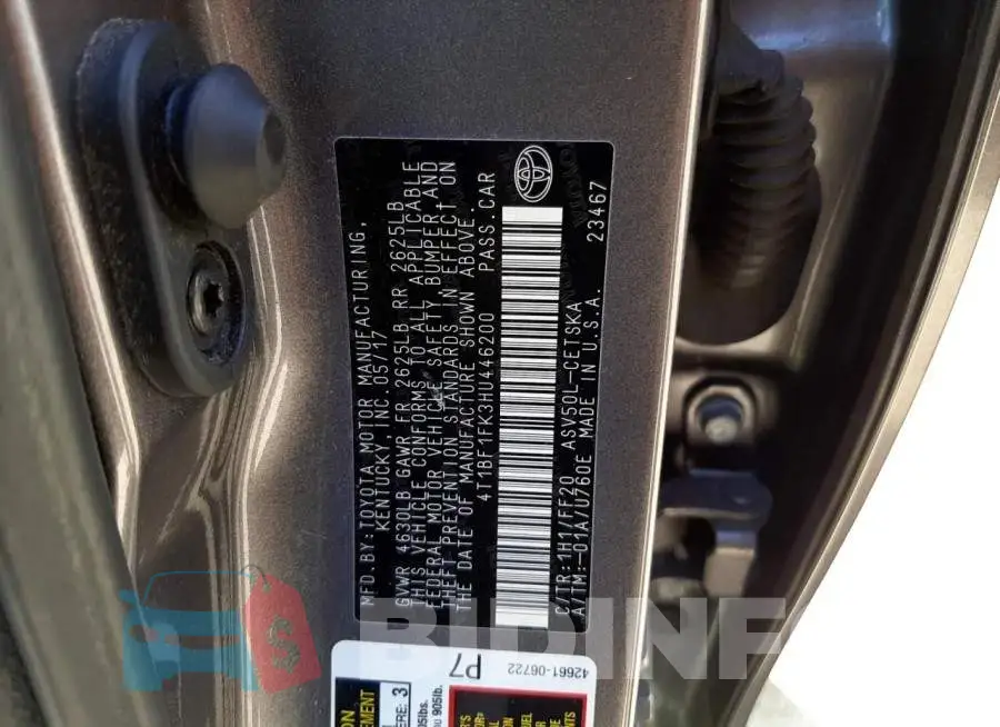 4T1BF1FK3HU446200 Photo# 13