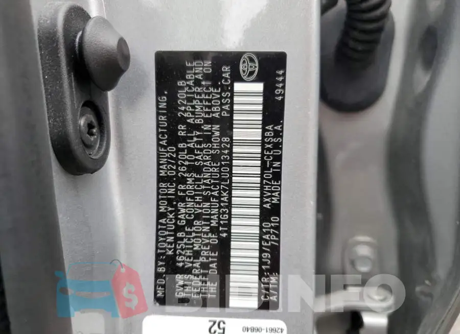 4T1G31AK7LU013428 Photo# 12