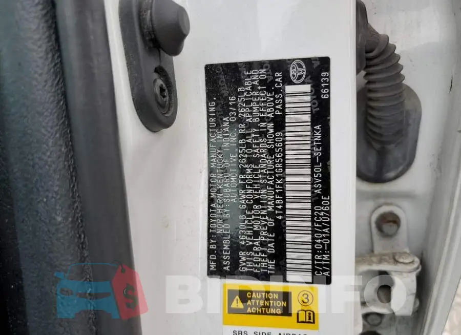 4T4BF1FK1GR565609 Photo# 12