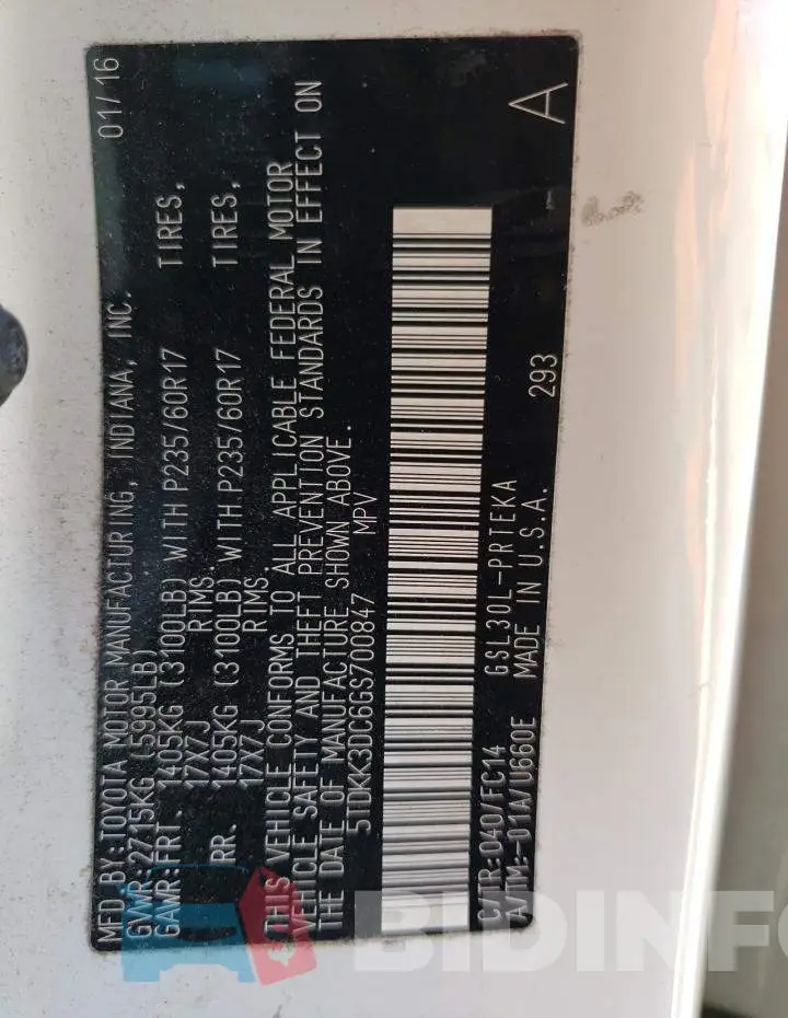 5TDKK3DC6GS700847 Photo# 13
