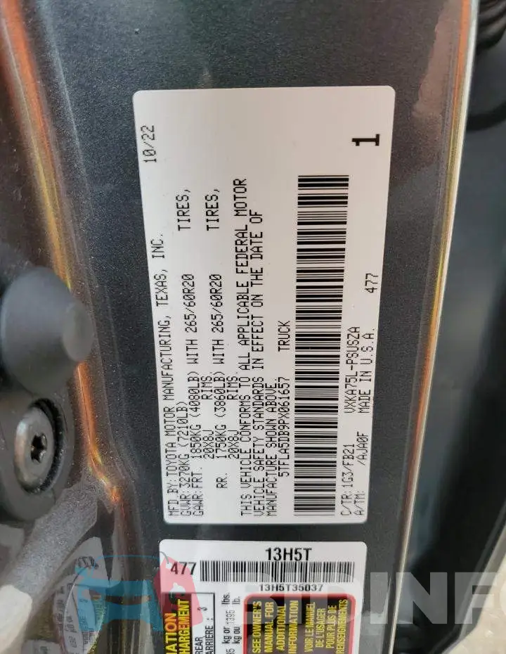 5TFLA5DB9PX061657 Photo# 13